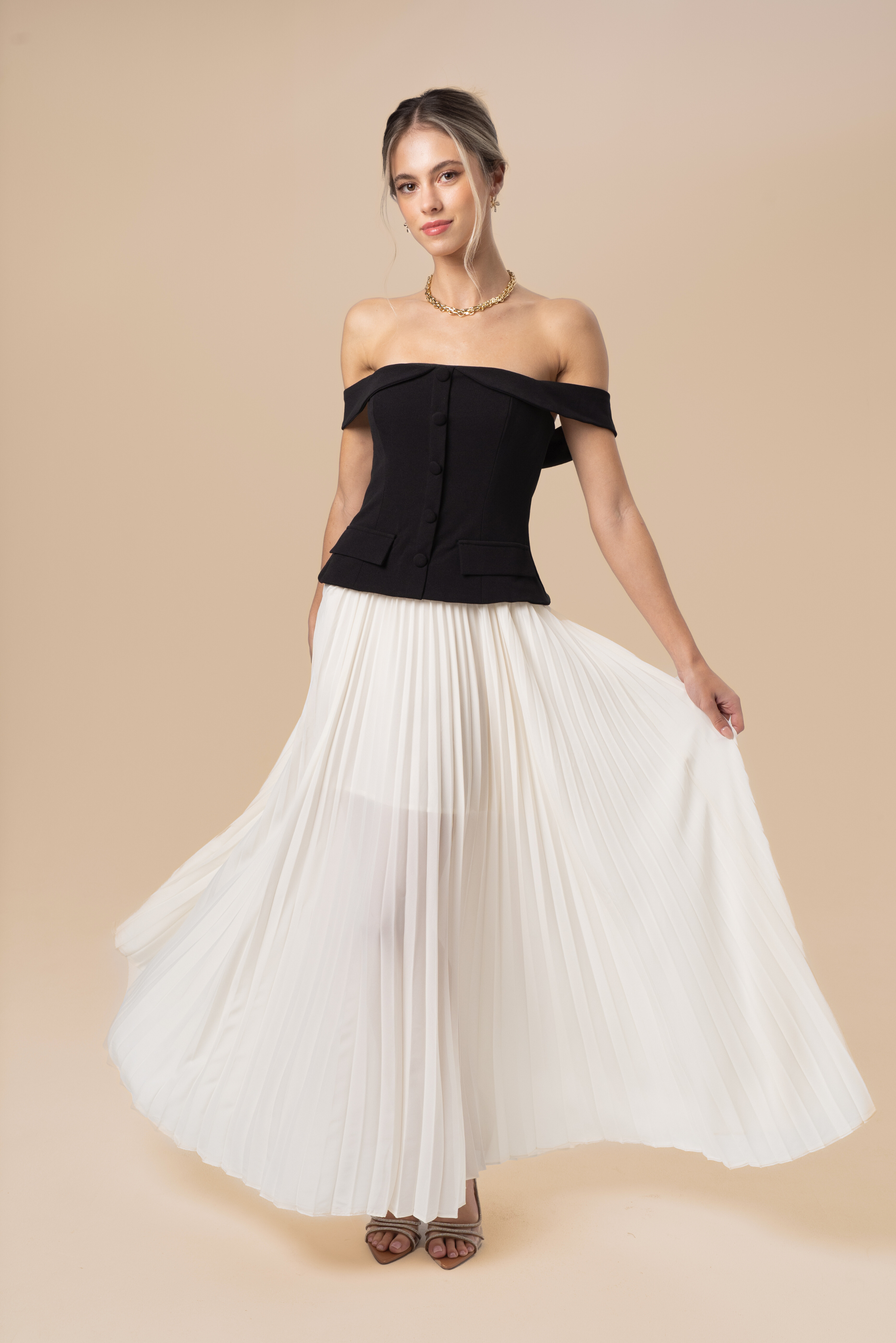 white cotton midi dress FLORENCE – DISSH Size:145 Asta Resort Women Tania D